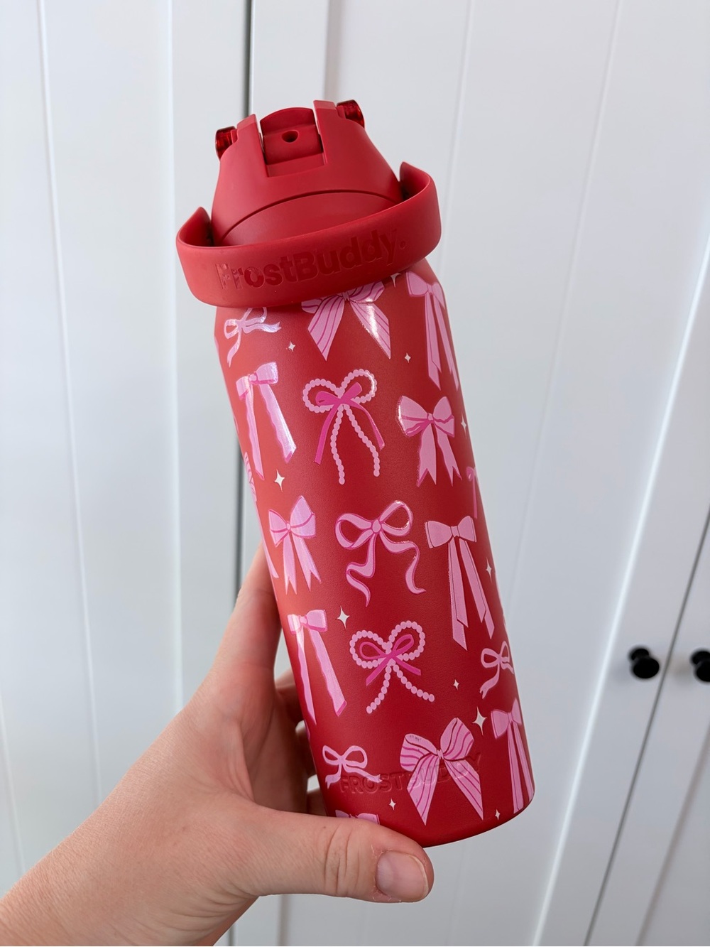 FrostBuddy Red Bow Stainless Water Bottle